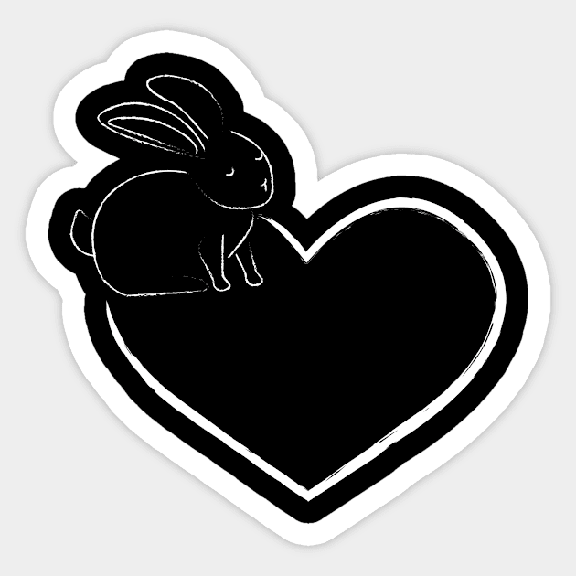 Love Easter Bunny Heart Easter Sunday Gift Sticker by BUBLTEES